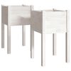 vidaXL plantekasser 2 stk. 40x40x70 cm massivt fyrretr&aelig; hvid