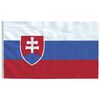 vidaXL Slovakiet flag og flagstang 5,55 m aluminium