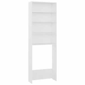 vidaXL badev&aelig;relsesskab til vaskemaskine 64x24x190 cm hvid