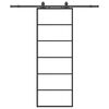 vidaXL skyded&oslash;r med hardwares&aelig;t 76x205 cm ESG glas sort
