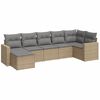 vidaXL sofas&aelig;t til haven 7 dele med hynder polyrattan beige