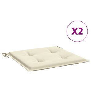 vidaXL hynder til havestol 2 stk. 50x50x4 cm oxfordstof cremefarvet