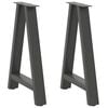 vidaXL spisebordsben A-formet 2 stk. antracit 50x(72-73) cm st&aring;l