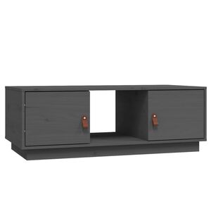 vidaXL sofabord 100x50x35 cm massivt fyrretr&aelig; gr&aring;