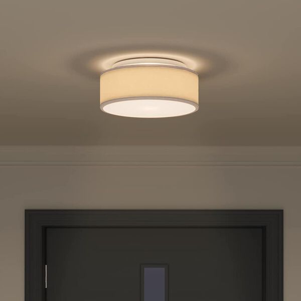 vidaXL Loftlampe Gråbrun 30 x 13,5 cm Stof