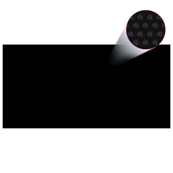 vidaXL flydende solopvarmet poolovertræk 1200x600 cm PE sort og blå