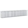 vidaXL Gabion h&oslash;jbed 3 stk. 400 x 50 x 80 cm Galvaniseret st&aring;l S&oslash;lv