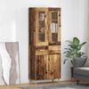 vidaXL Highboard Gammelt tr&aelig; 69,5 x 34 x 180 cm Konstrueret tr&aelig;