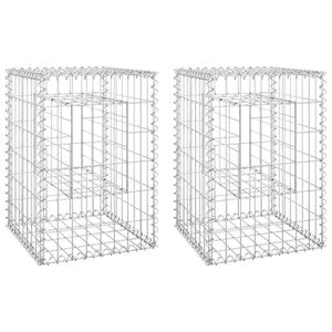 vidaXL gabionkurve 2 stk. 40x40x60 cm jern