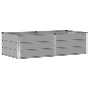 vidaXL Plantekasse Lysegr&aring; 160 x 80 x 45 cm St&aring;l