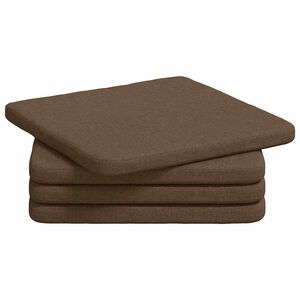 vidaXL S&aelig;depuder 4 pcs Brun 40 x 40 x 3 cm Stof