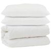 vidaXL Dyne med pude 3 stk. Hvid Mikrofiber