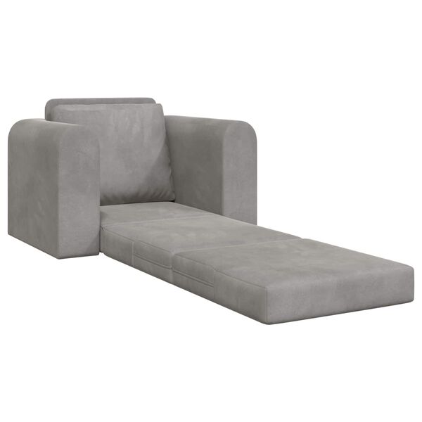 vidaXL Sovesofa Lysegr&aring; 98 x 71 x 83 cm Fl&oslash;jl