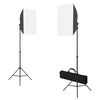 vidaXL fotostudies&aelig;t med softbox-lamper + baggrund og reflektor