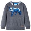 Sweatshirt til b&oslash;rn str. 128 bl&aring;meleret