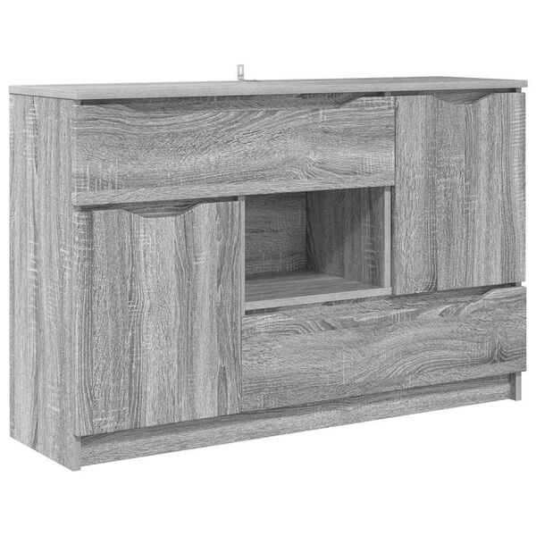 vidaXL Sideboard med skuffe Gr&aring; Sonoma 100 x 30 x 65,6 Konstrueret tr&aelig;
