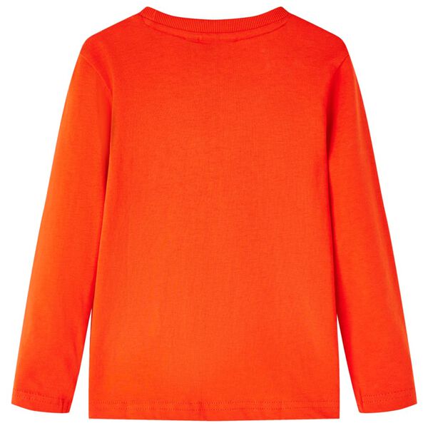 Lang&aelig;rmet T-shirt til b&oslash;rn str. 92 cm orange