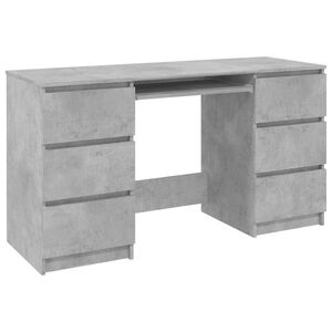 vidaXL skrivebord 140x50x77 cm konstrueret tr&aelig; betongr&aring;