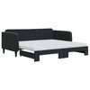 vidaXL daybed med udtr&aelig;k og madras 90x190 cm velour sort