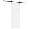 vidaXL Skyded&oslash;r ORKDAL 78 x 202 cm Konstrueret tr&aelig; Hvid og sort