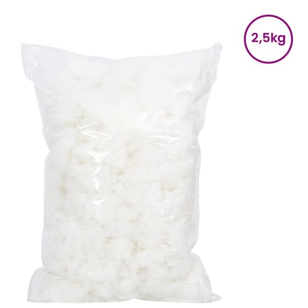 vidaXL Fiber Fyld Hvid 2,5 kg Polyester