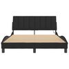 vidaXL sengeramme med LED uden madras Hanko 140x200 cm velour sort