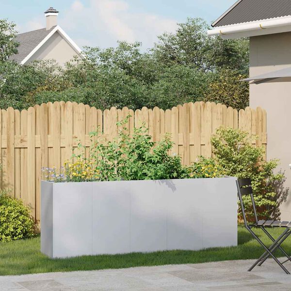 vidaXL plantekasse 200x40x80 cm galvaniseret st&aring;l