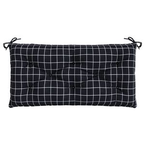 vidaXL hynde til haveb&aelig;nk 110x50x7 cm oxfordstof ternet sort