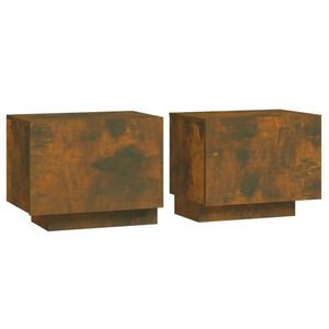 vidaXL sengebord 100x35x40 cm konstrueret tr&aelig; r&oslash;get egetr&aelig;sfarve