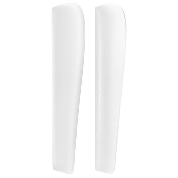 vidaXL sengegavl med kanter 103x23x118/128 cm kunstlæder hvid