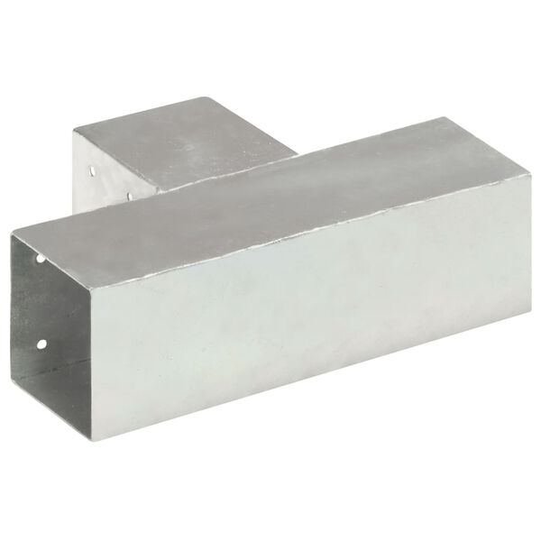 vidaXL stolpebeslag T-form 91x91 mm galvaniseret metal