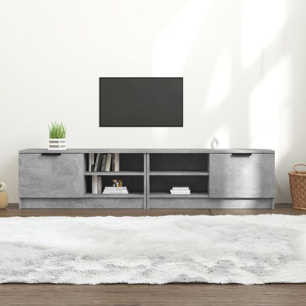vidaXL tv-borde 2 stk. 80x35x36,5 cm konstrueret træ betongrå