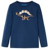 Lang&aelig;rmet T-shirt til b&oslash;rn str. 116 marinebl&aring;