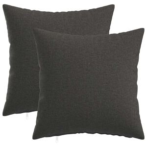 vidaXL Pudebetr&aelig;k 2 stk. HEERLEN M&oslash;rkegr&aring; 30 x 30 cm Stof