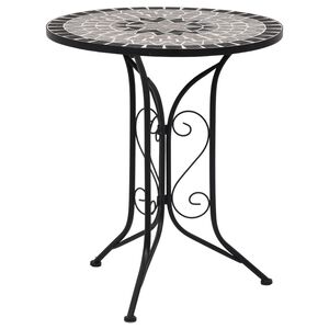 vidaXL bistrobord med mosaikdesign 60 cm keramisk grå