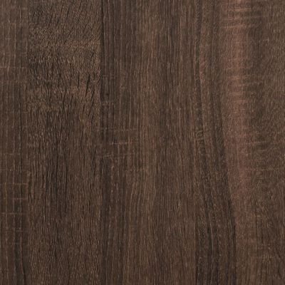vidaXL skab med glaslåger 68x37x75,5 cm brun egetræsfarve