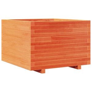 vidaXL plantekasse 70x70x49,5 cm massivt fyrretr&aelig; gyldenbrun
