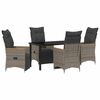vidaXL Have Spisebordss&aelig;t 5 stk. Gr&aring; polyrattan