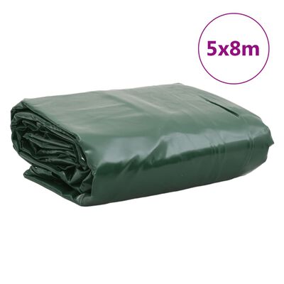 vidaXL presenning 5x8 m 650 g/m² grøn