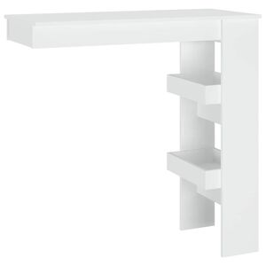 vidaXL v&aelig;gmonteret barbord 102x45x103,5 cm konstrueret tr&aelig; hvid