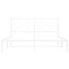 vidaXL sengeramme med sengegavl 160x200 cm metal hvid