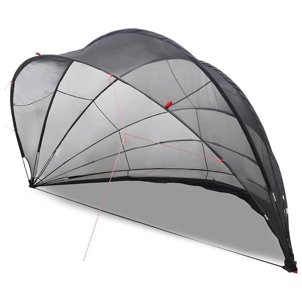vidaXL Pool Dome Sort 592 x 590 x 275 cm
