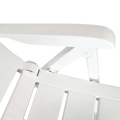 vidaXL udendørs spisebordssæt 11 dele plastik hvid