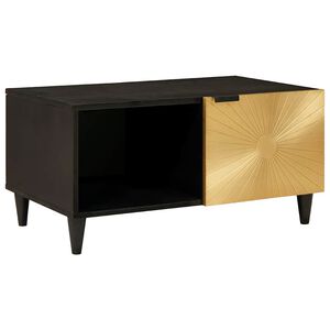 vidaXL Sofabord Sort og Guld 80 x 50 x 40 cm Konstrueret tr&aelig;