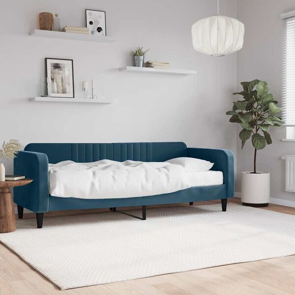 vidaXL daybed med madras 80x200 cm velour bl&aring;