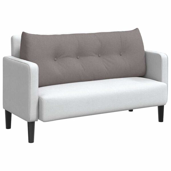 vidaXL Rygpude Gr&aring;brun 120 x 24 x 50 cm Stof