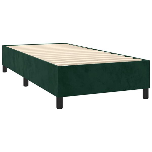 vidaXL Boxspring sengeramme M&oslash;rkegr&oslash;n 80x200 cm Fl&oslash;jl