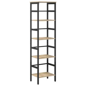vidaXL Bogreol 4 niveauer 40 x 29,5 x 149 cm Konstrueret tr&aelig; Sonoma eg