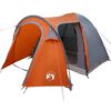 vidaXL Dome Telt Kuppel med tag Gr&aring; og orange 384 x 254 x 170 cm
