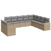vidaXL sofas&aelig;t til haven 10 dele med hynder polyrattan beige